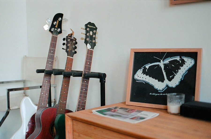 Acoustic guitar showroom