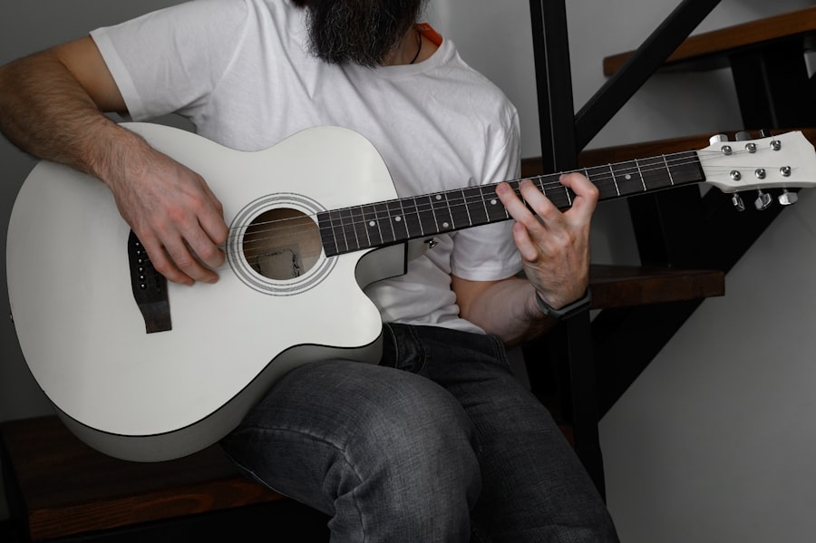 Guitar with capo