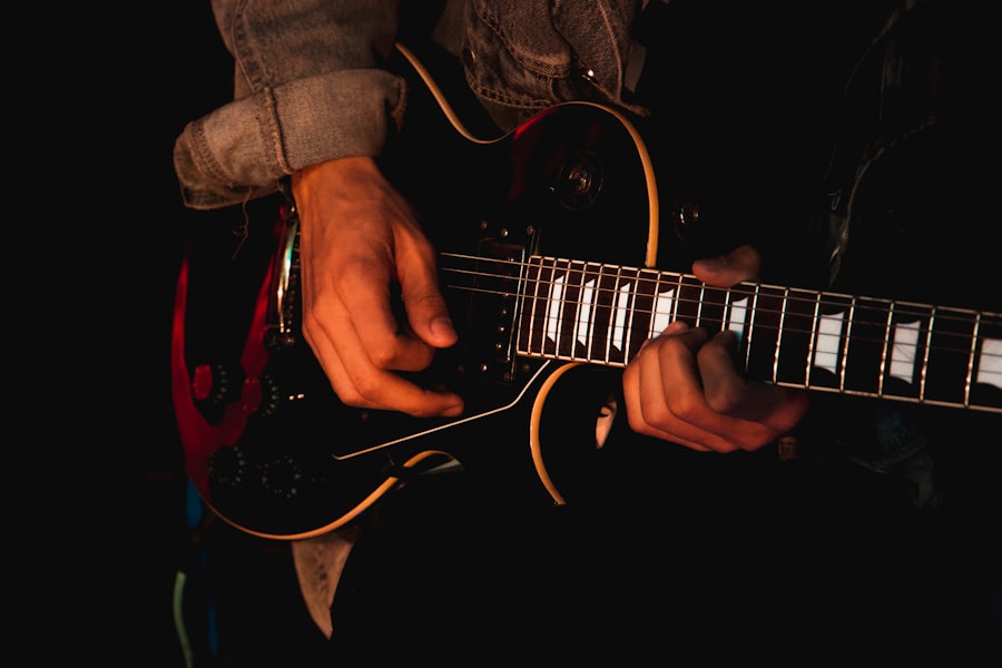 Photo Left-handed electric guitar