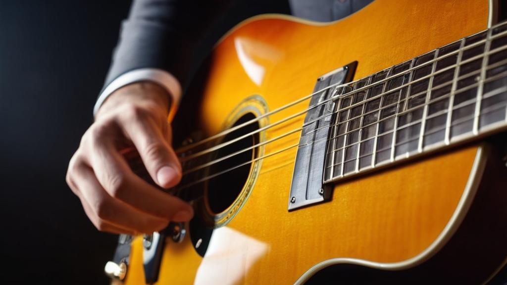 guitar playing with sound effects