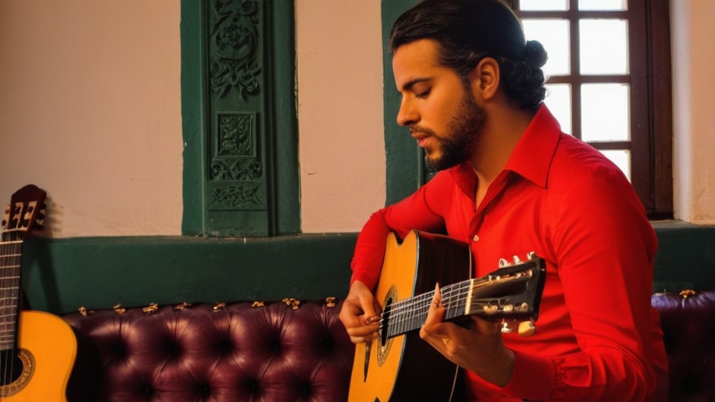 Portuguese fado music practice on guitar