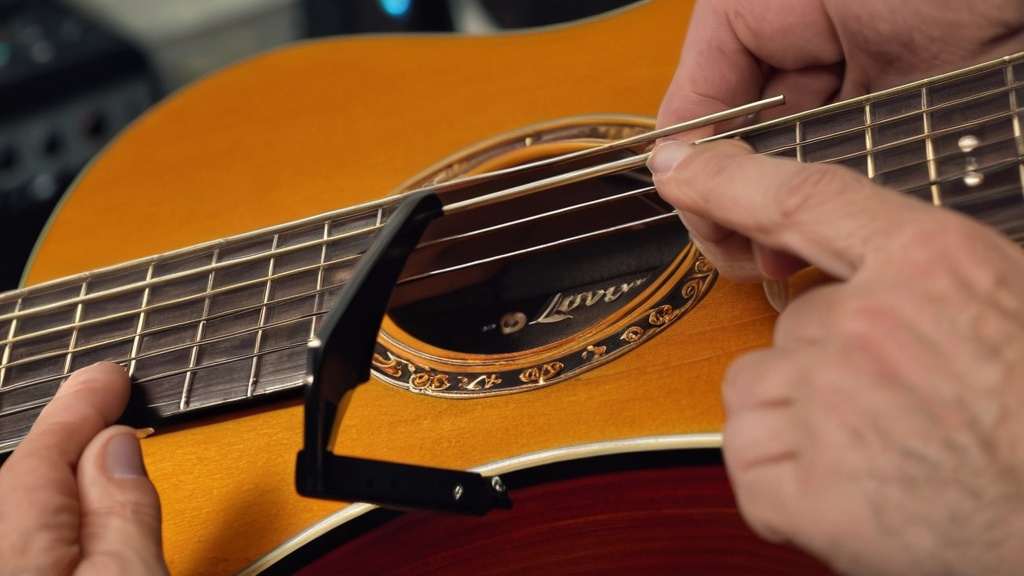 guitar tuning with tuner