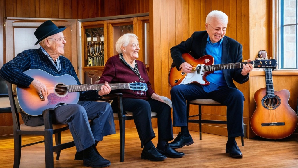 Photo guitar for seniors