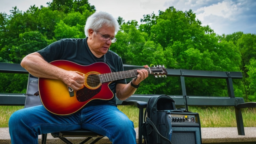 Photo guitar playing with limited mobility