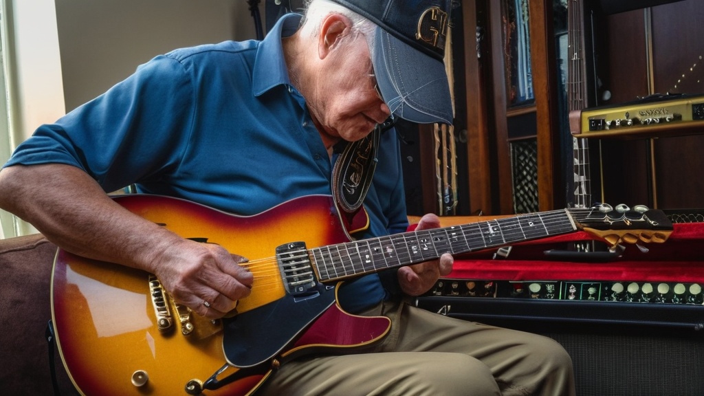 Photo guitar playing with limited mobility