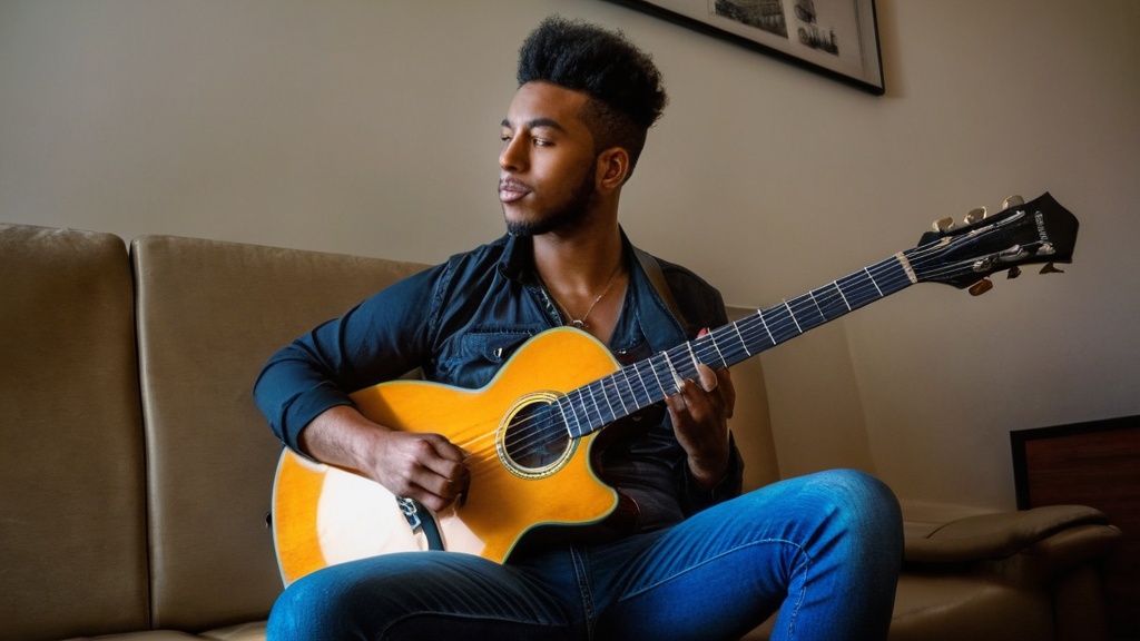 Photo guitar beginner