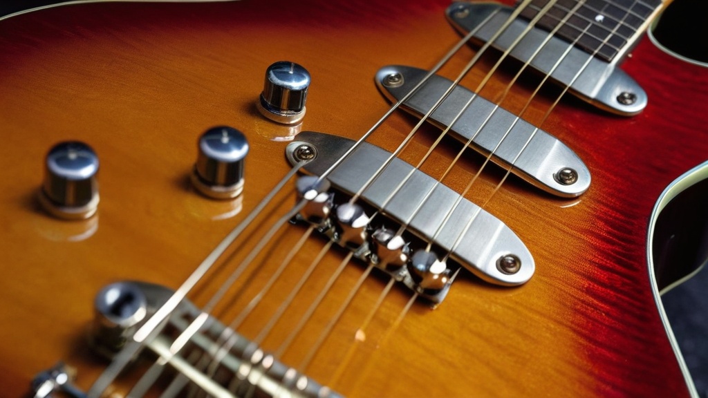 Photo guitar tuning with tuner