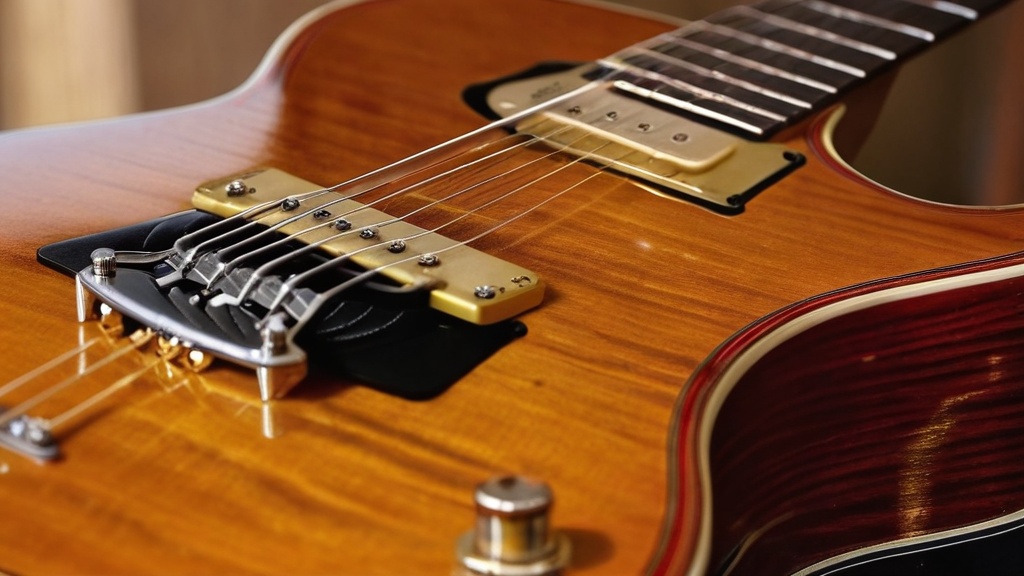 Photo guitar tuning with tuner