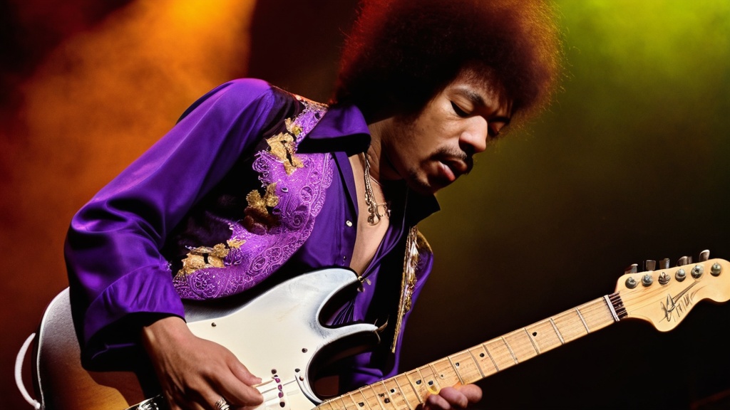 Photo Jimi Hendrix guitar playing