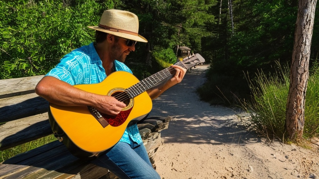 Photo guitar playing vacation