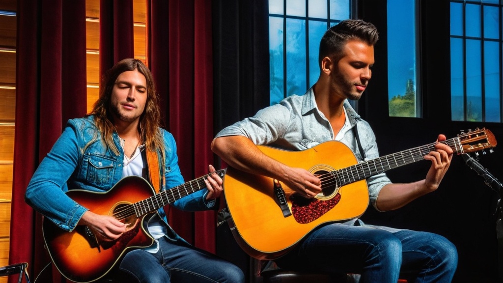 Photo guitar in an acoustic duo