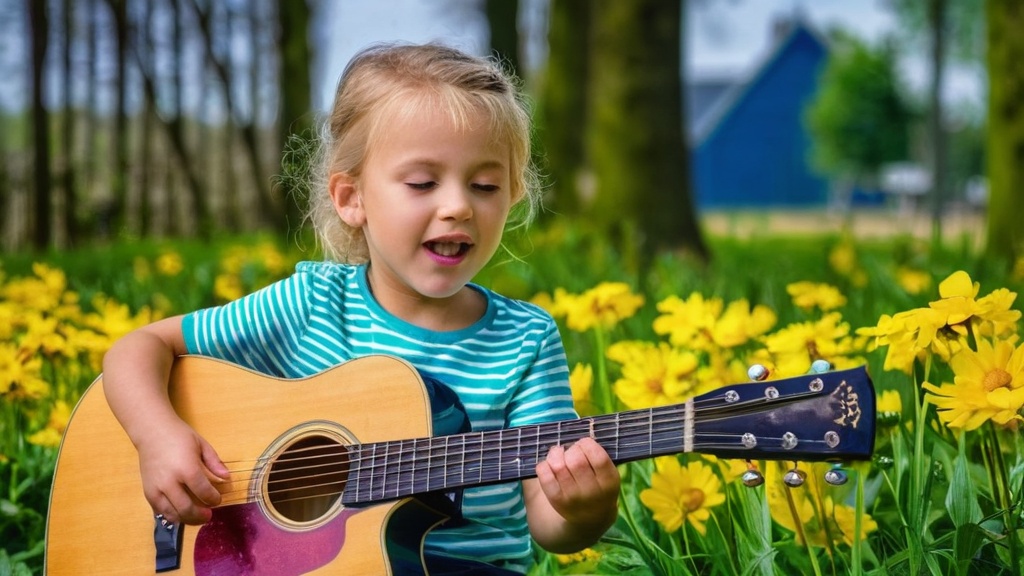 makkelijke kinderliedjes op gitaar met akkoorden