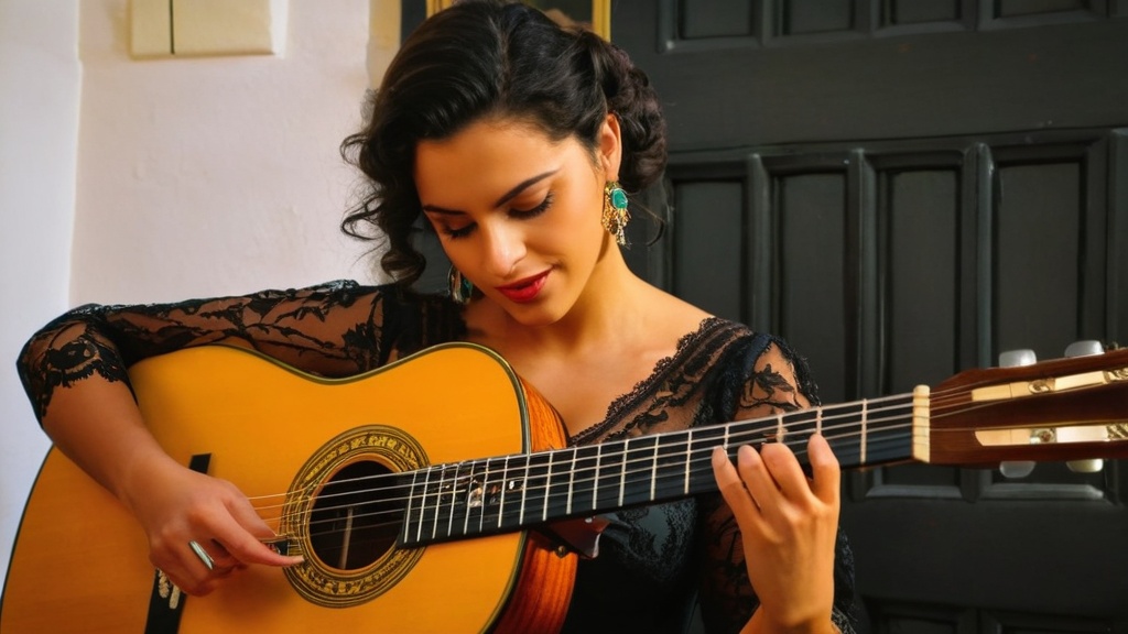 Portugese fado muziek oefenen op gitaar