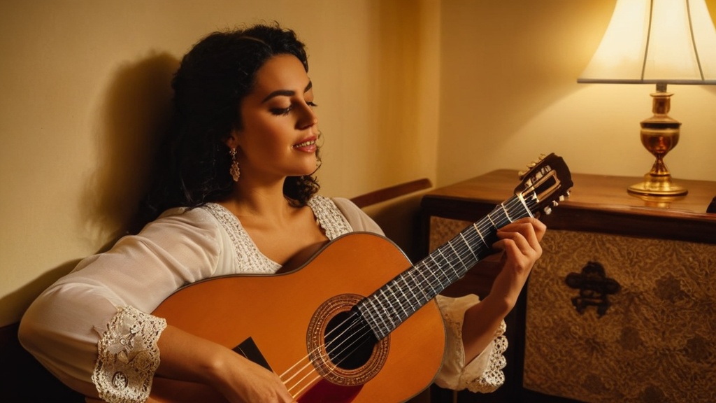 Photo Portuguese fado music practice on guitar