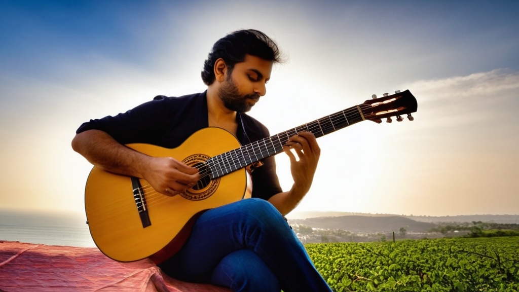 Photo raga guitar improvisation