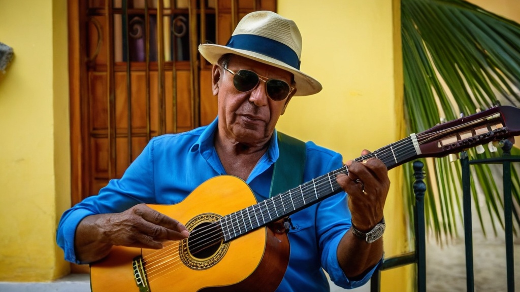 Photo Cuban guitar rhythms practice