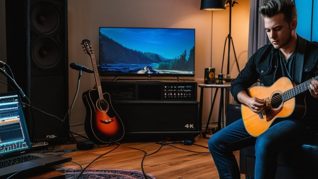 Photo livestream performance with guitar