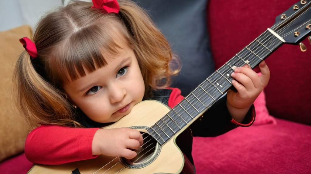 Photo kinderliedjes leren op gitaar