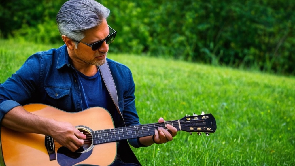 Photo guitar playing stress relief
