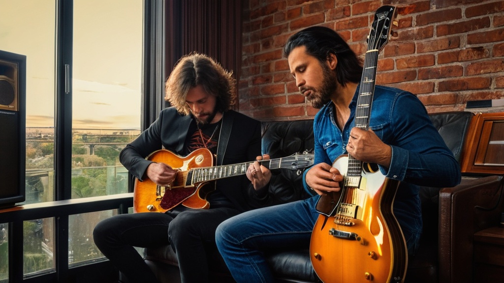 Photo guitarists collaboration
