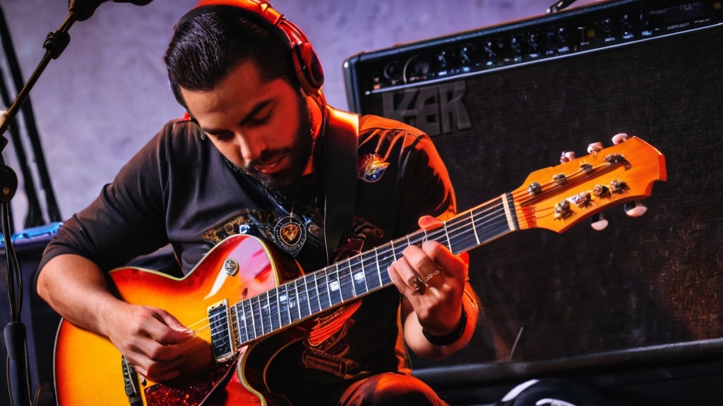 Photo live guitar playing